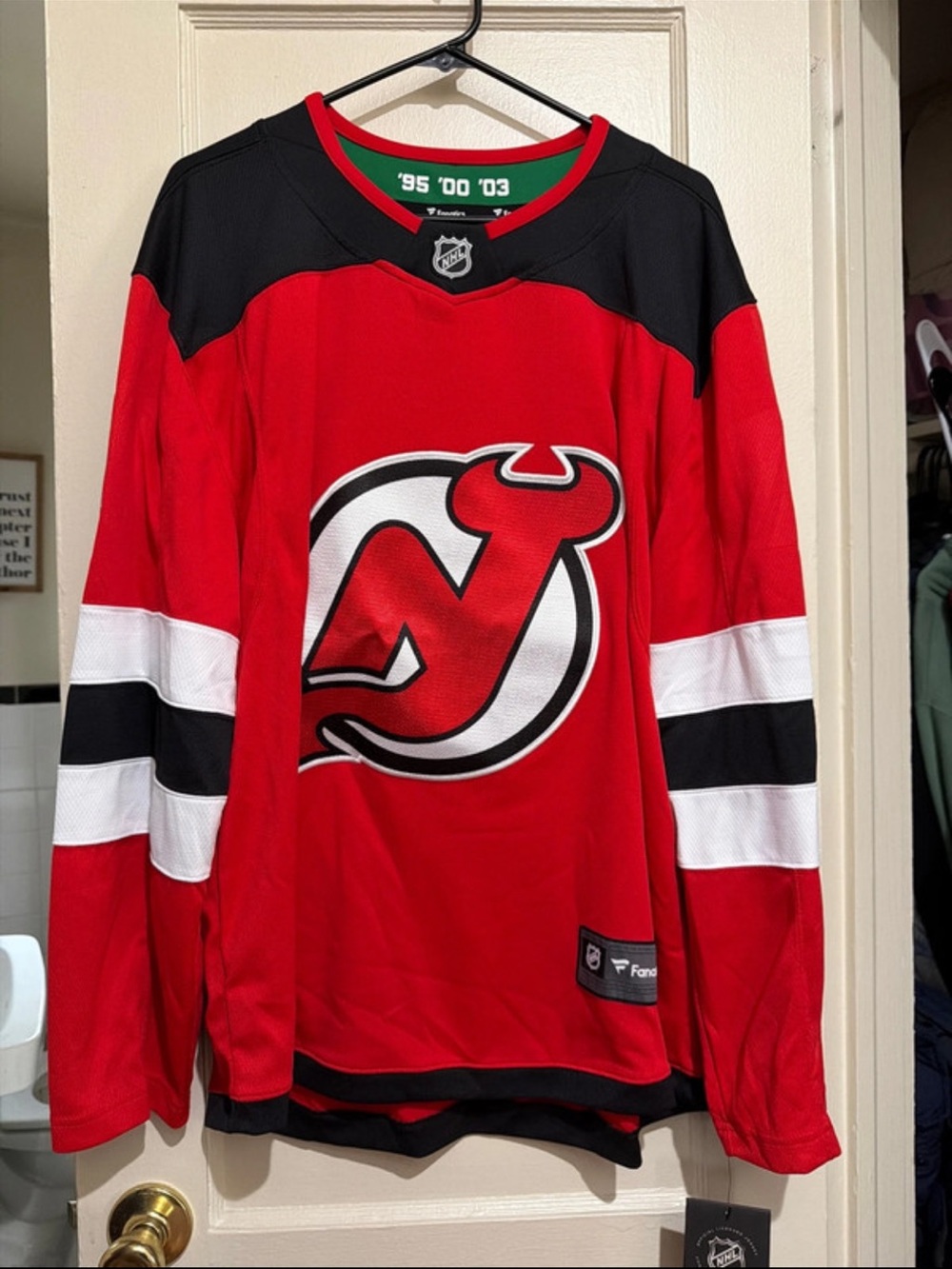 Fanatics New Jersey Devils Red and Black NHL Jersey